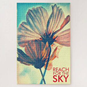 Puzzle Cosmos Flower Reach for the Sky Quote