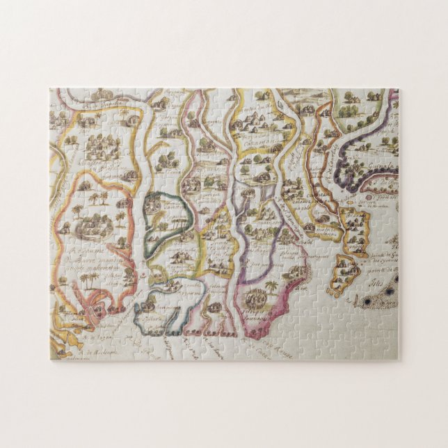 Puzzle Costa de África y del río Gambia el | 1622 (Horizontal)