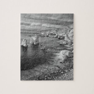 Puzzle Costa de la playa en B&W, California