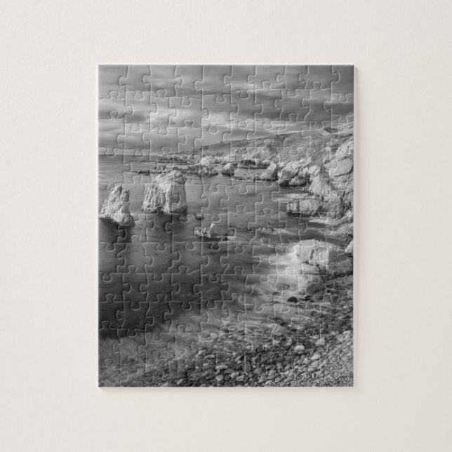 Puzzle Costa de la playa en B&W, California (Vertical)