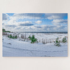 Puzzle Costa del Mar Báltico cubierta de nieve en inviern