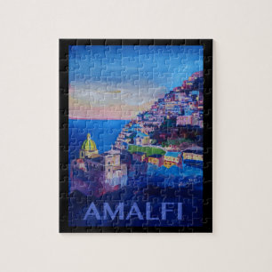 Puzzle Costa retra Italia de Amalfi del poster