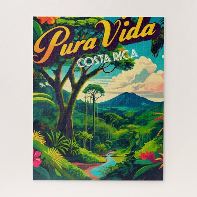 Puzzle Costa Rica | Pura Vida Viaje Viaje Viaje Retro (Vertical)