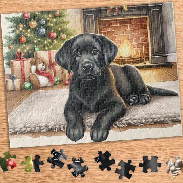 Puzzle Cosy Labrador Recuperador Perro Cachorro Navidades (Subido por el creador)