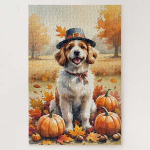 Puzzle Coton De Tulear en Hojas de Otoño Arte de Acción d