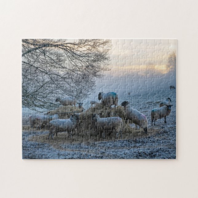 Puzzle Cotswolds en invierno (Horizontal)