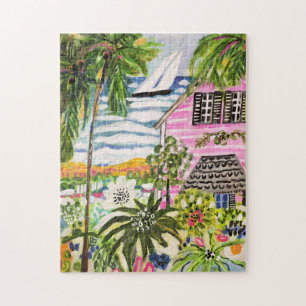 Puzzle Cottage rosa en la Bahía I