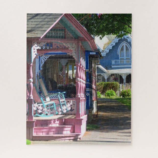 Puzzle Cottages in a Row - Martha's Vineyard (Vertical)