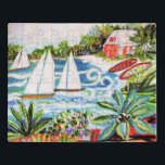 Puzzle Cottaje Rojo de la Bahía II<br><div class="desc">Cottage rojo de la bahía II por Karen Fields</div>