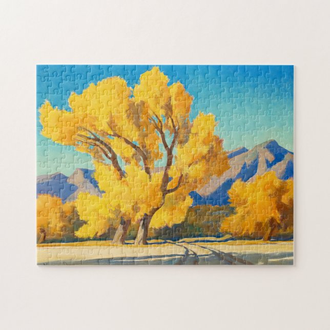 Puzzle Cottonwoods desierto, Arizona, por Maynard Dixon (Horizontal)