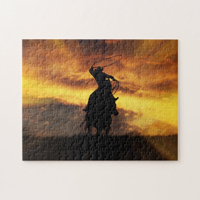 Puzzle Country Western Cowboy Roper Super Guay (Horizontal)