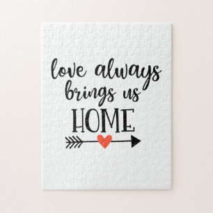 Puzzle Couple Gift Love Always Brings Us Home