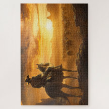 Cowboy solitario al atardecer