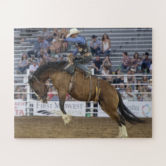 Puzzle Cowboy Western Rodeo Bucking Horse Corral (Horizontal)