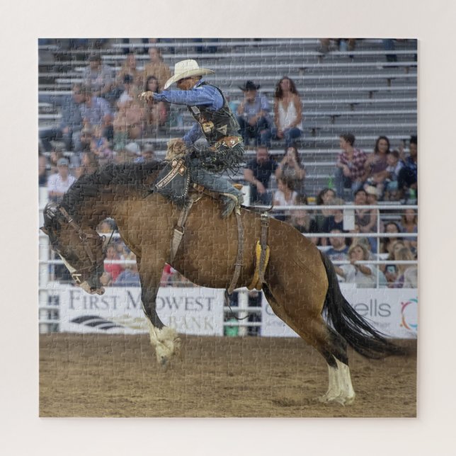 Puzzle Cowboy Western Rodeo Bucking Horse Corral (Vertical)