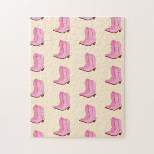 Puzzle Cowgirl Rosa Boots Country Texas Ranking