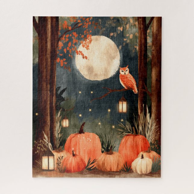 Puzzle Cozy Fall Forest Owl (Vertical)