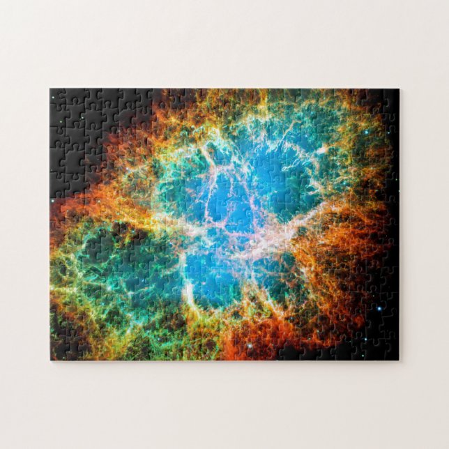 Puzzle Crab Nebula Supernova Remnant Hubble Space Photo (Horizontal)