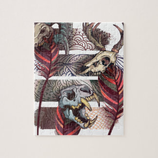 Puzzle Cráneo animal del esqueleto de la maldición del