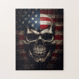 Puzzle Cráneo de Bandera Americana