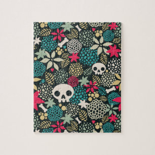 Puzzle Cráneo de flores