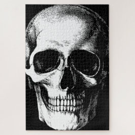 Puzzle Cráneo gótico Halloween negro espumoso