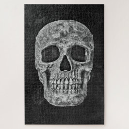 Puzzle Cráneo gótico Negro Y Grunge Blanco Da Miedo