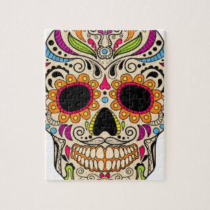 Puzzle Cráneo mexicano del color