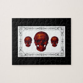 Puzzle Cráneo rojo oscuro victoriano