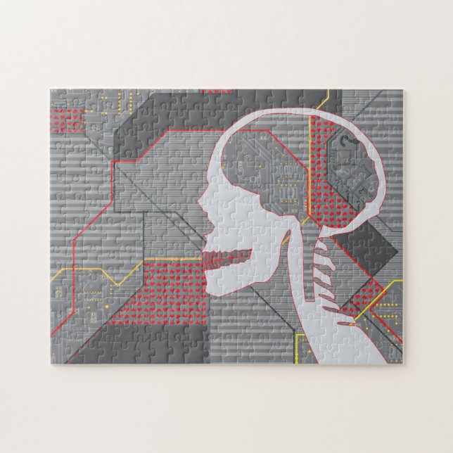 Puzzle cráneo travieso (Horizontal)