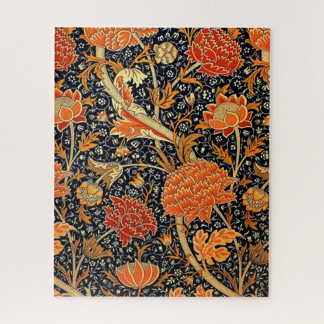 Puzzle Cray, un patrón de cosecha de William Morris (Vertical)