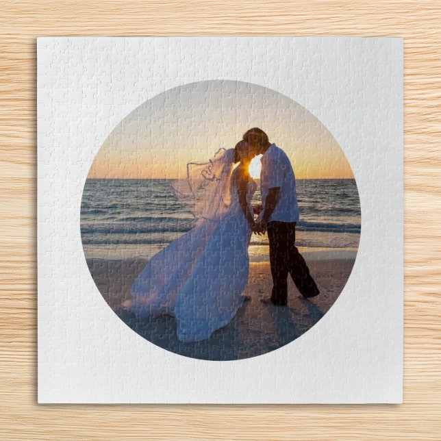 Puzzle Crea tu propia boda con forma de círculo (Create Your Own Circle Shape Wedding Jigsaw Puzzle)