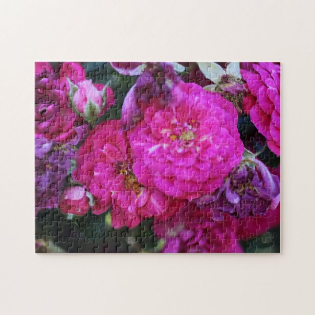 Puzzle Crea Tu Propia Flor Rosa Bonita  (Horizontal)