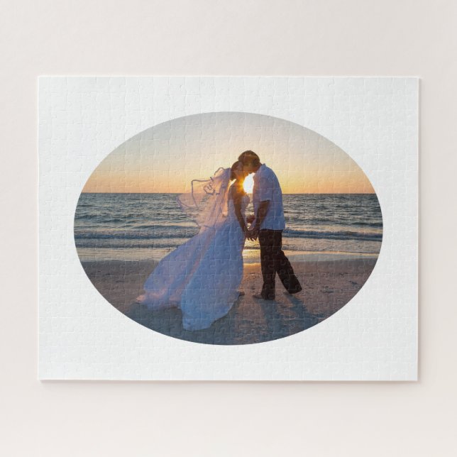 Puzzle Crea tu propia forma ovalada boda 20x16 (Horizontal)
