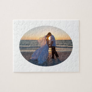 Puzzle Crea tu propia forma ovalada de boda 10x8