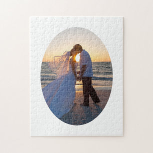 Puzzle Crea tu propia forma ovalada de boda 11x14