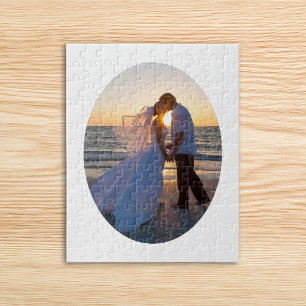 Puzzle Crea tu propia forma ovalada de boda 8x10