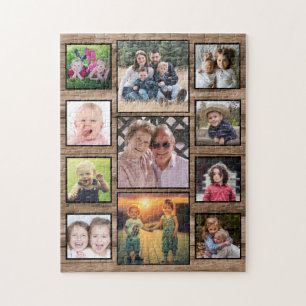 Puzzle Crea tu propia madera de Collage de fotos familiar
