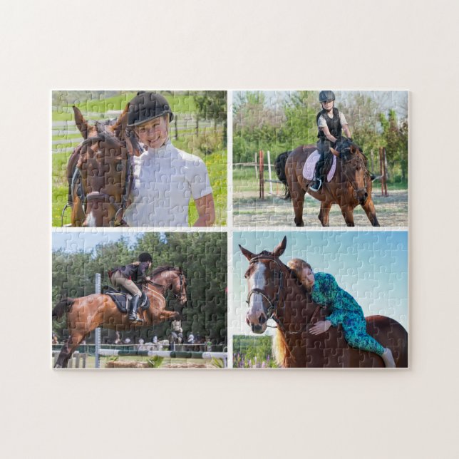 Puzzle Crea tu propio caballo collage de 4 fotos (Horizontal)