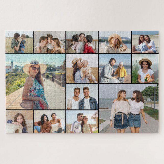 Puzzle Crea tu propio collage de 14 fotos (Horizontal)