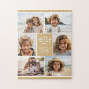 Puzzle Crea tu propio collage de 6 fotos - dorado champán