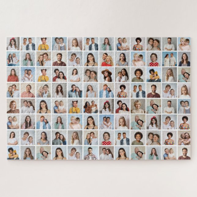 Puzzle Crea tu propio collage de 96 fotos (Horizontal)