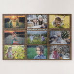 Puzzle Crea tu propio collage de fotos familiar rústico<br><div class="desc">Haz tu propio rompecabezas de fotos familiares más hermoso. Nombre de la familia,  rompecabezas del collage de fotos personalizados. Puedes personalizarlo y agregar tus fotos más hermosas. ¡Muy divertido!</div>