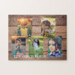 Puzzle Crea tu propio collage de fotos familiares rústica<br><div class="desc">Haz tu propio rompecabezas de fotos familiares más hermoso.
Nombre de la familia,  personalizado de collage de fotos rompecabezas puzzlePuede personalizarlo y agregar sus fotos más bellas. ¡Muy divertido!</div>