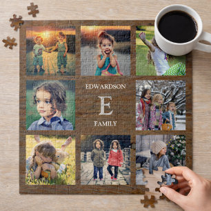 Puzzle Crea tu propio collage de fotos familiares rústico