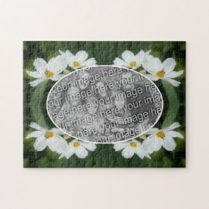 Puzzle Crea tu propio marco de abeja de flores de cosmos 
