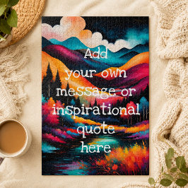 Puzzle crea tu propio mensaje inspirador, paisaje 