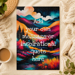 Puzzle crea tu propio mensaje inspirador, paisaje 
