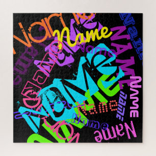 Puzzle Crear Nombres Personalizados Colores Brillantes y 
