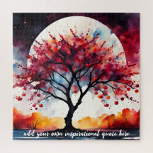 crear su propia cita inspiradora, árbol de cerezos